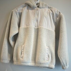 Abercrombie & Fitch Kids Cream Sherpa Hoodie